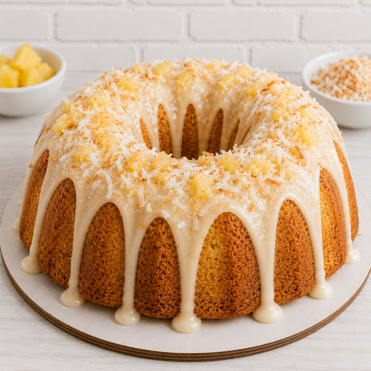 Pineapple Coconut Pound Cake